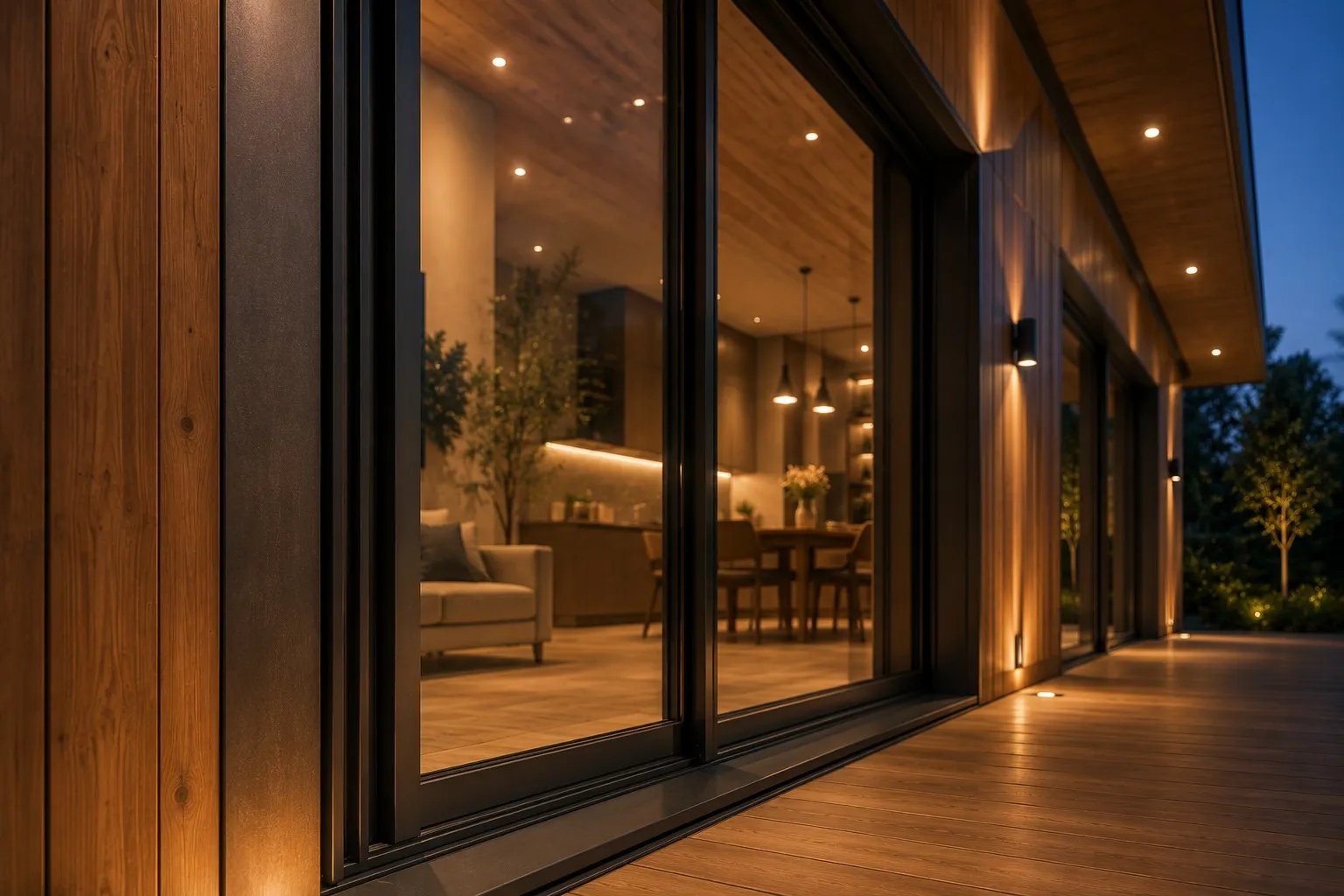 Casa modular integrada numa paisagem natural