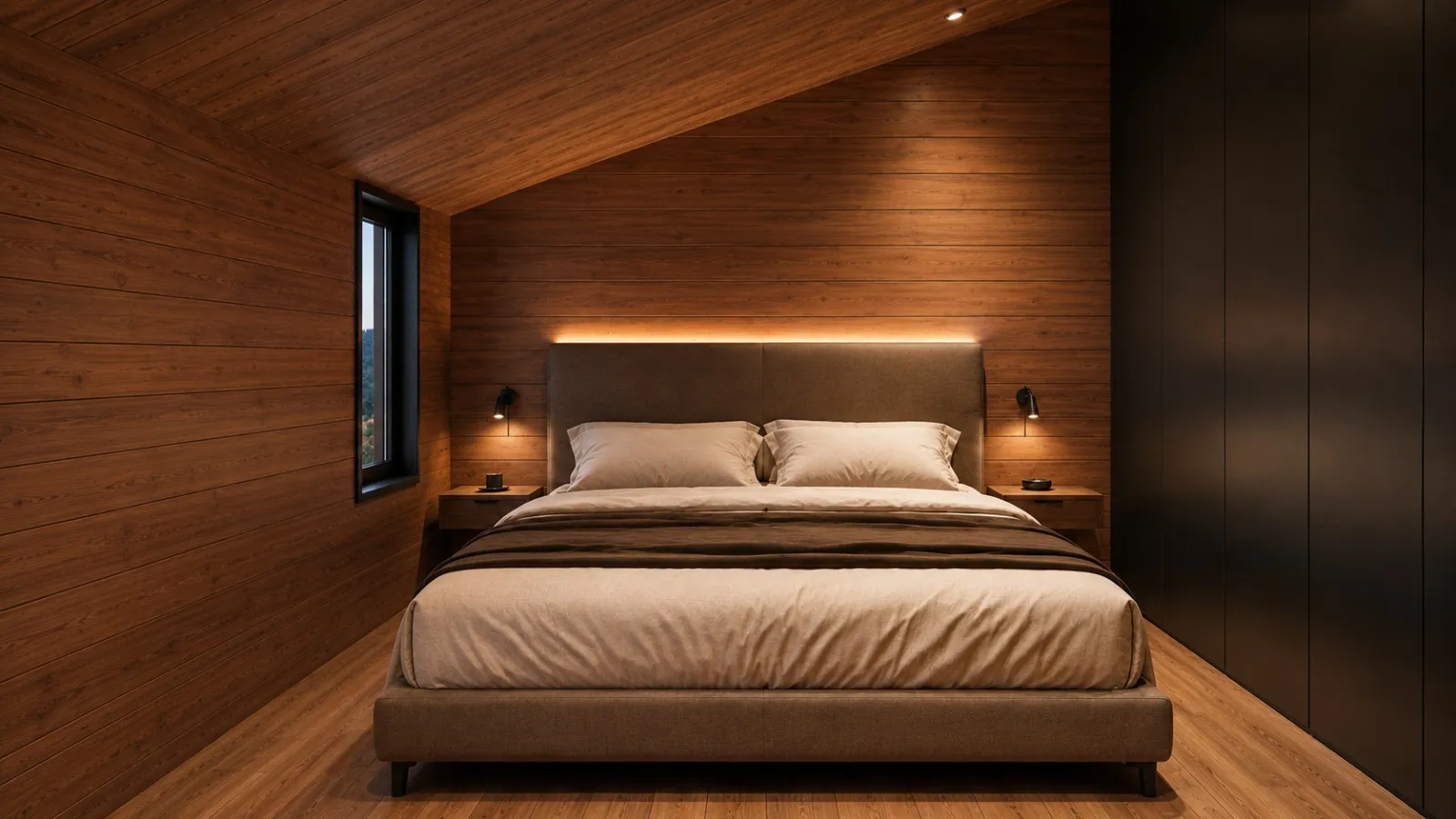 Quarto Umber em madeira